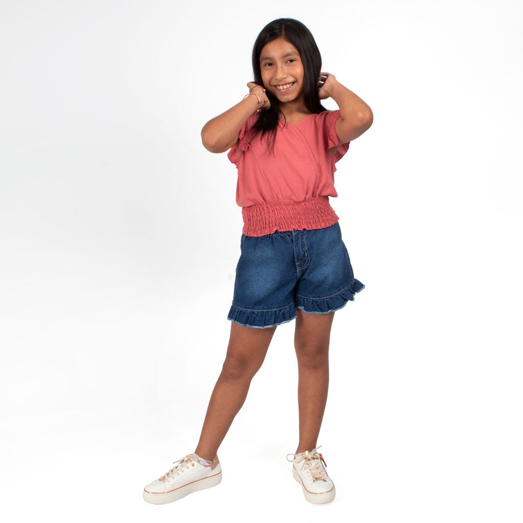 ¡NUEVO! - Short Kuky Denim Niña