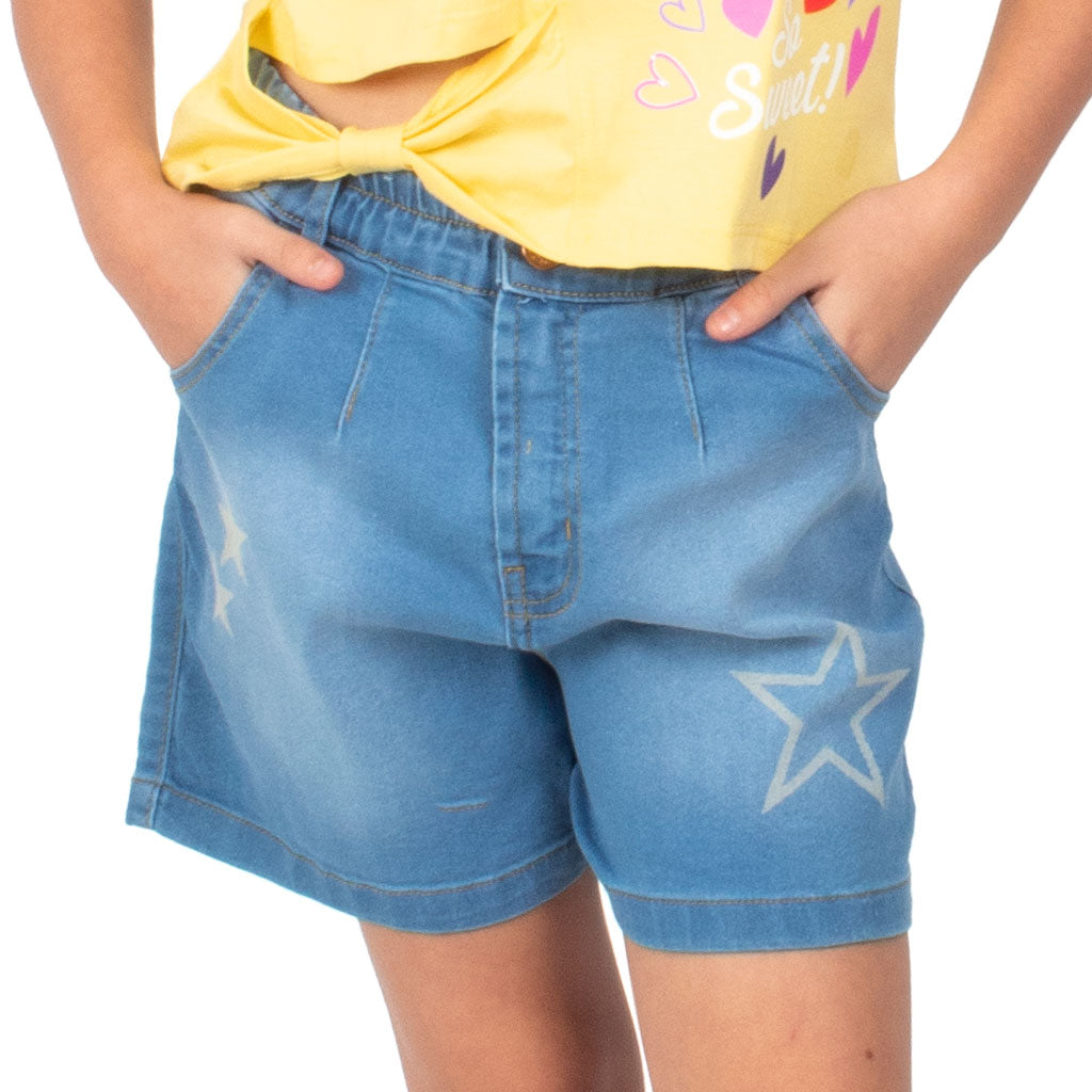 ¡NUEVO! - Short Pinky Denim Niña