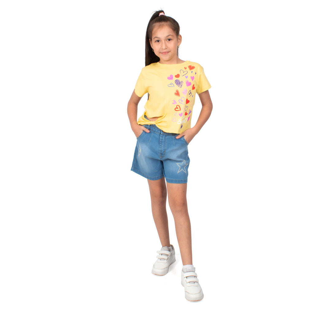 ¡NUEVO! - Short Pinky Denim Niña