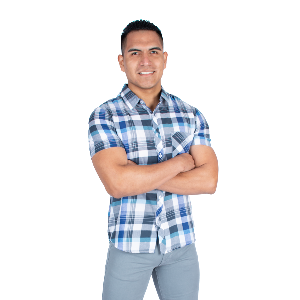 ¡NUEVO! - Camisa Hilo Negro Manga Corta Hombre