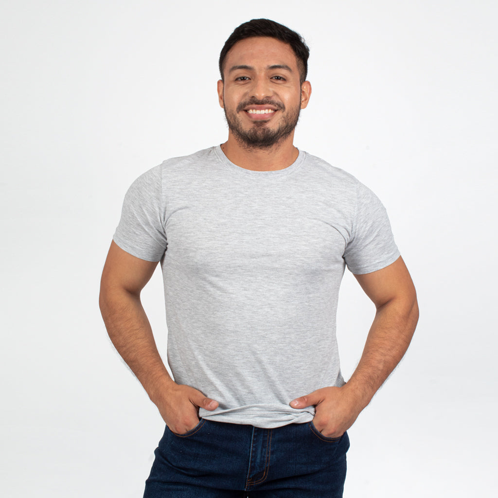 Polo Básico Hilo Negro Jersey Manga Corta Hombre