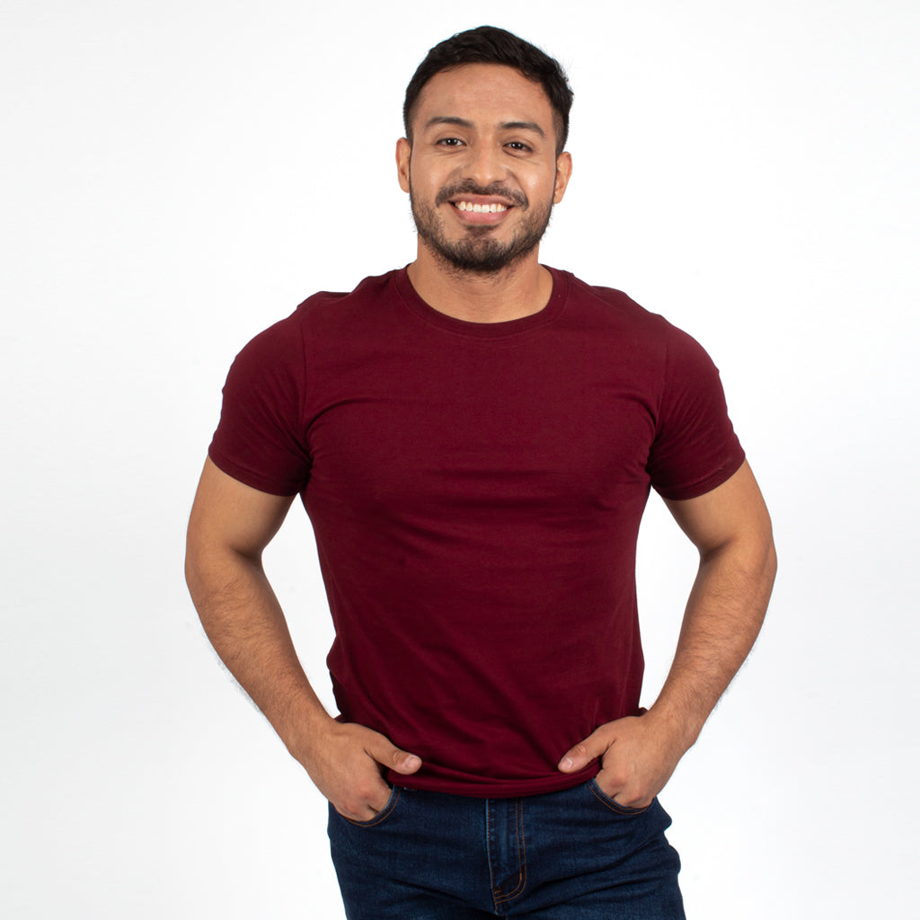 Polo Básico Hilo Negro Jersey Manga Corta Hombre