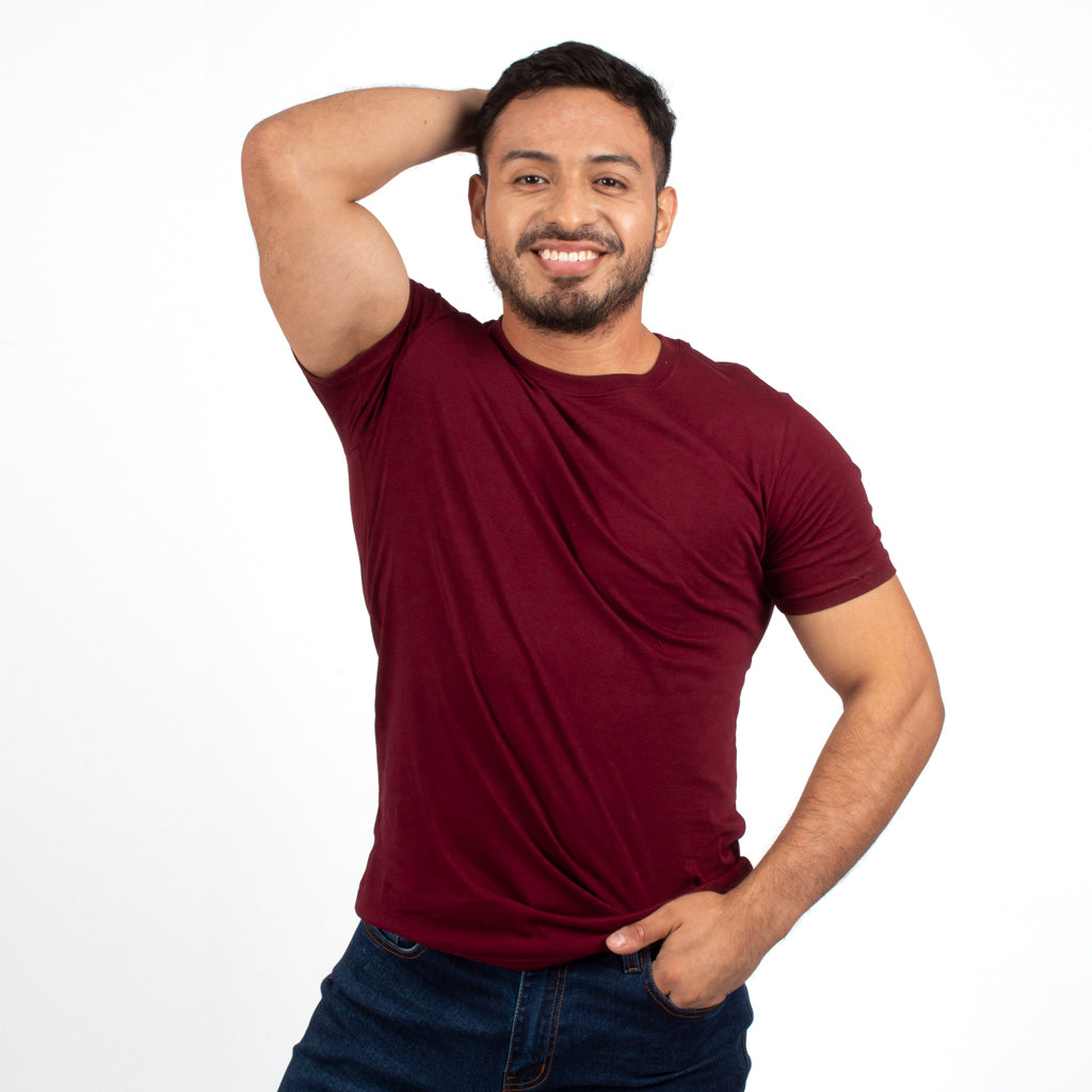 Polo Básico Hilo Negro Jersey Manga Corta Hombre