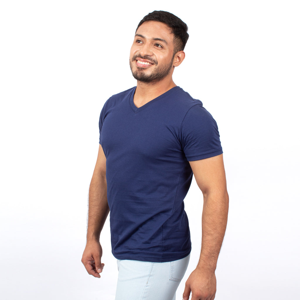 Polo Básico Hilo Negro Jersey Manga Corta Hombre