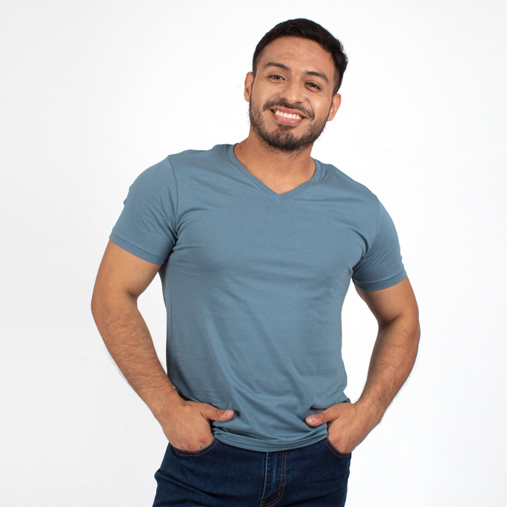 Polo Básico Hilo Negro Jersey Manga Corta Hombre