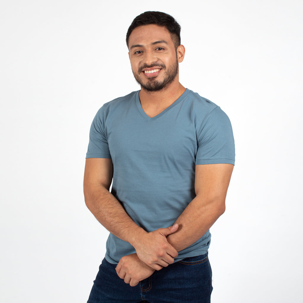 Polo Básico Hilo Negro Jersey Manga Corta Hombre