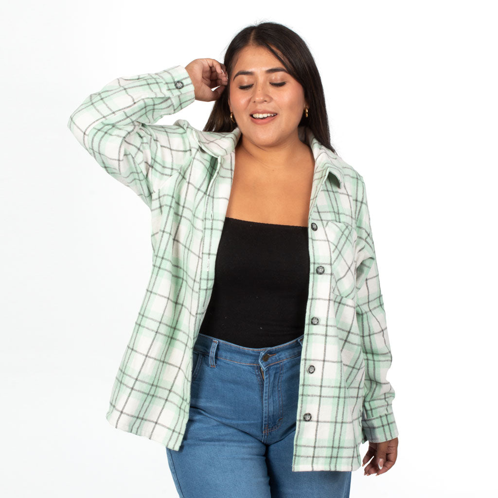 Abrigo Magnolia Villela Cuello Camisero Con Bolsillo Mujer