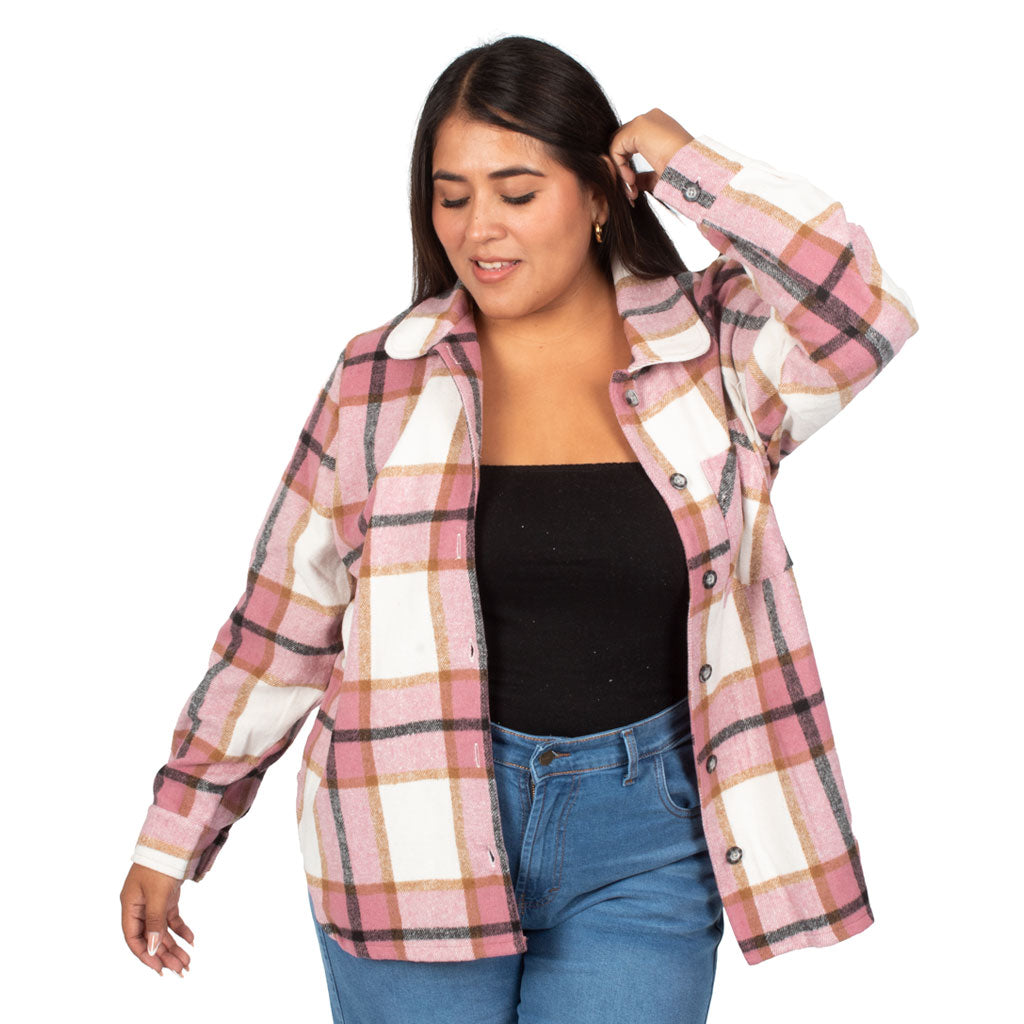 Abrigo Magnolia Villela Cuello Camisero Con Bolsillo Mujer