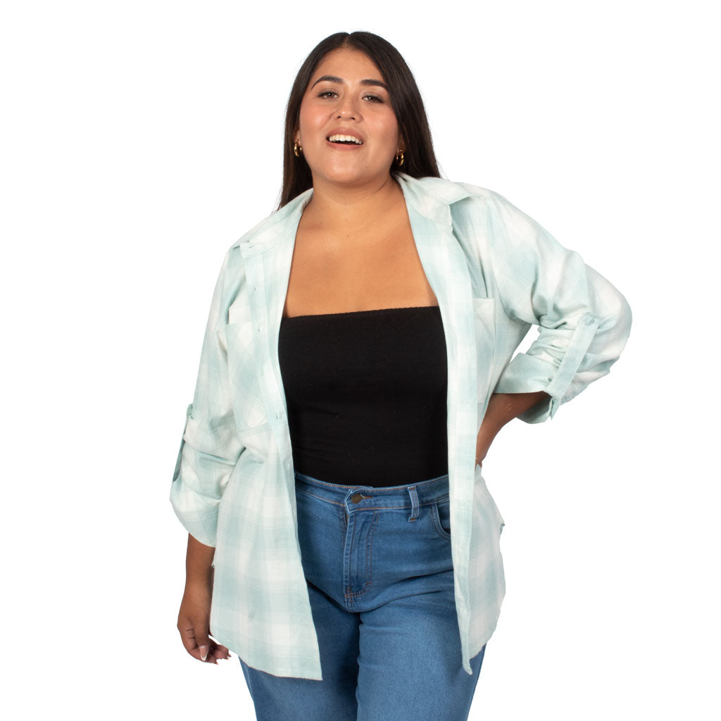 Blusa Magnolia Poliéster Cuello Camisero
