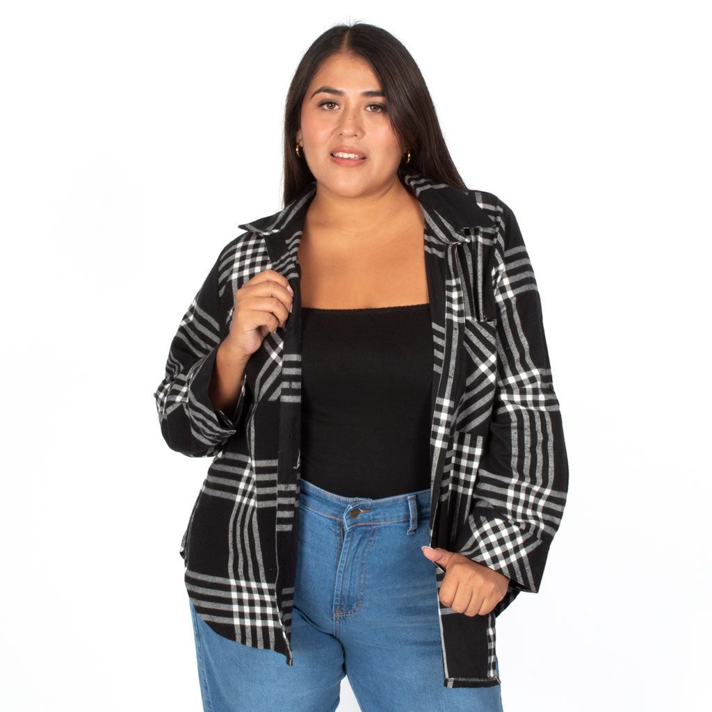 Blusa Magnolia Poliéster Cuello Camisero