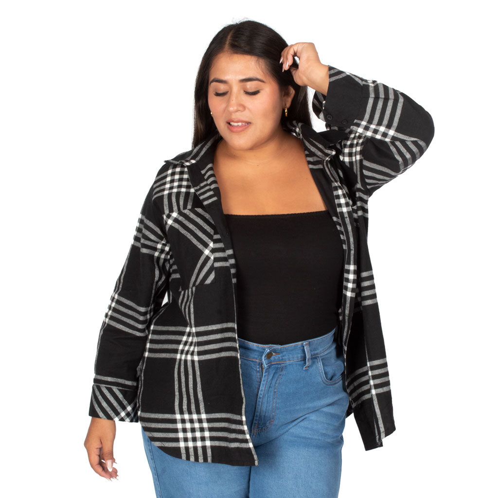 Blusa Magnolia Poliéster Cuello Camisero