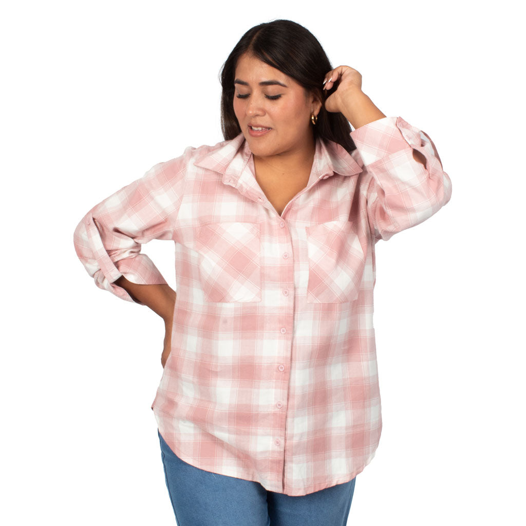 Blusa Magnolia Poliéster Cuello Camisero