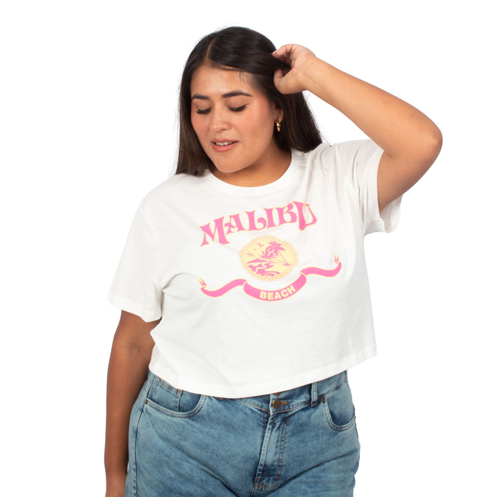 ¡NUEVO! - Polo Magnolia Jersey Crop Manga Corta Mujer