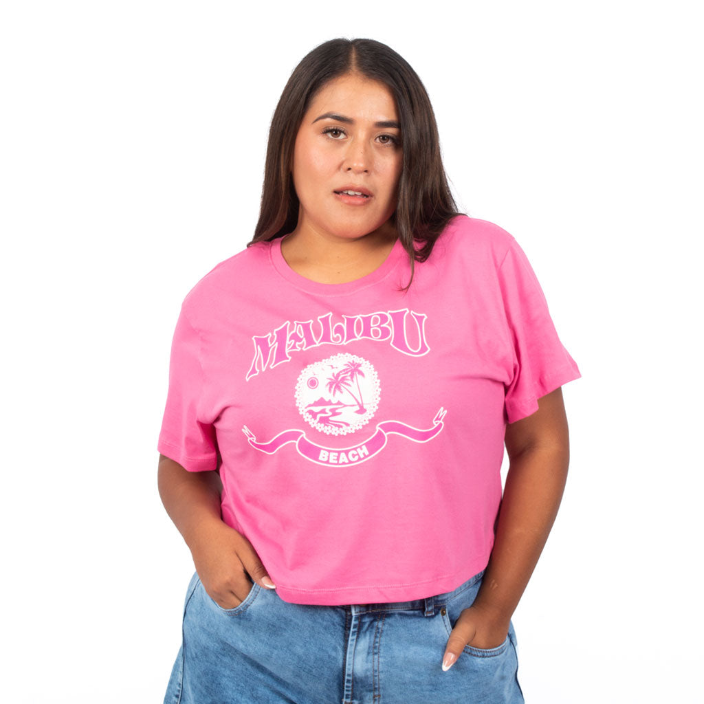 Polo Magnolia Jersey Crop Manga Corta Mujer