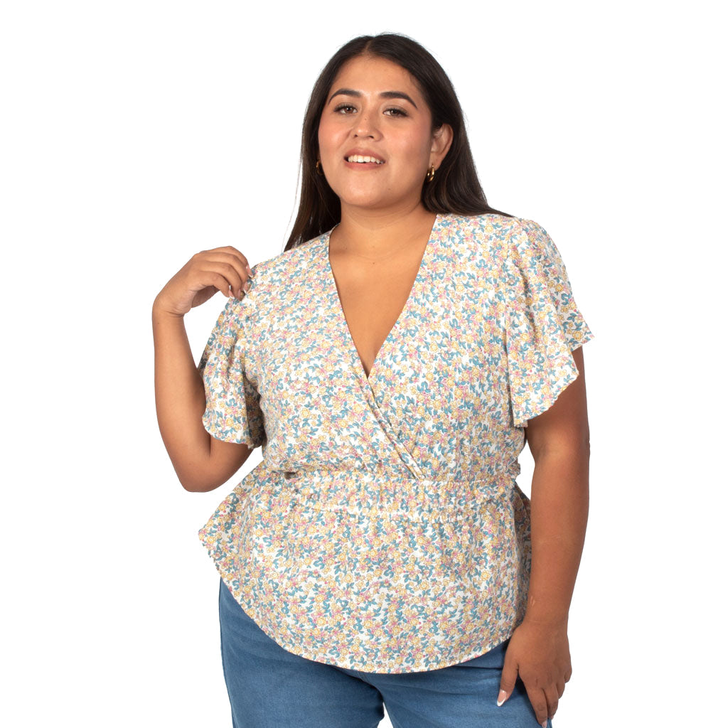 Blusa Magnolia Rayon Manga Corta Mujer
