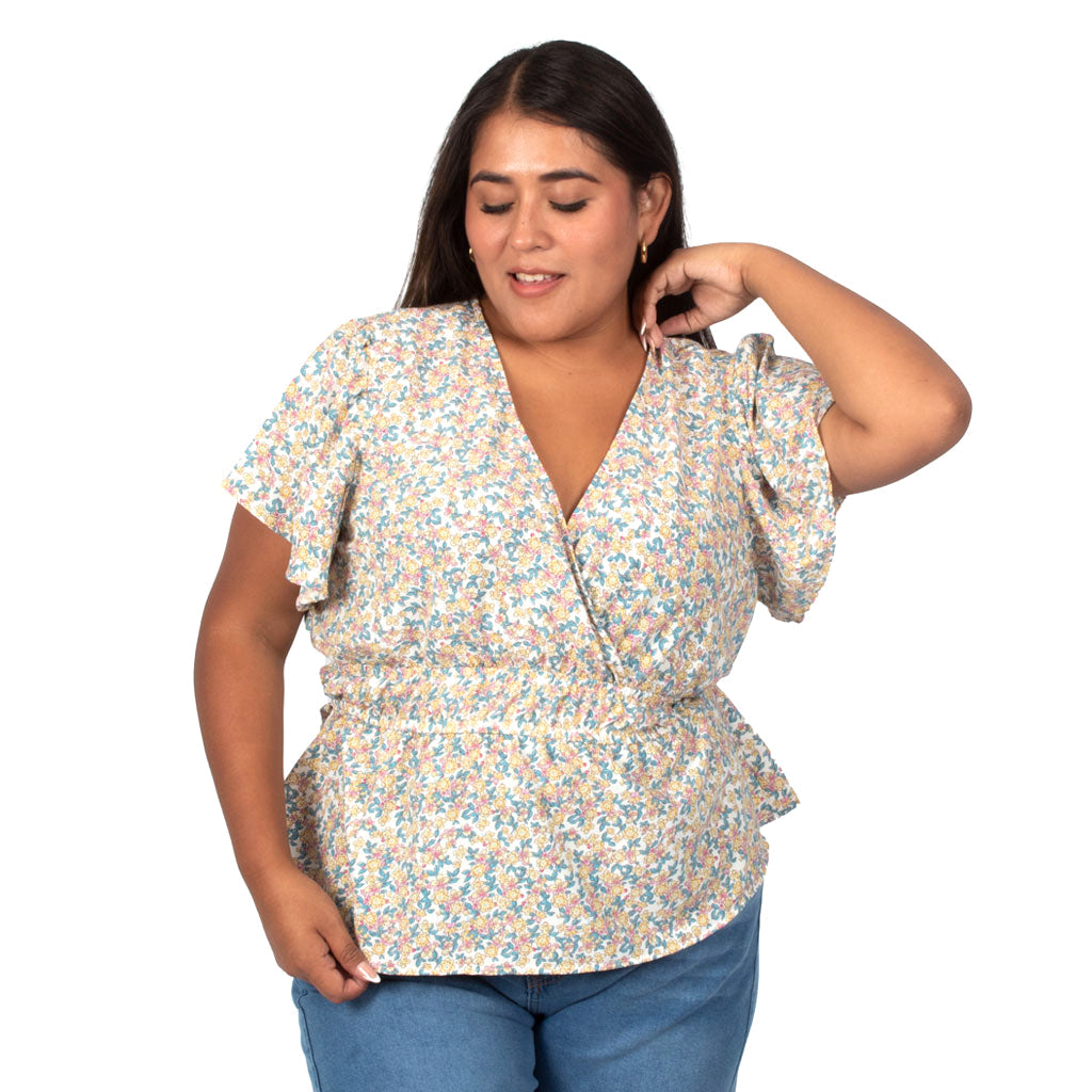 Blusa Magnolia Rayon Manga Corta Mujer