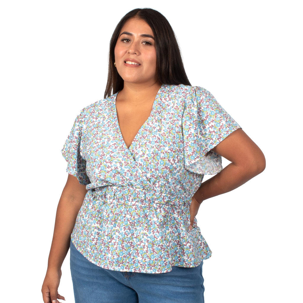 Blusa Magnolia Rayon Manga Corta Mujer
