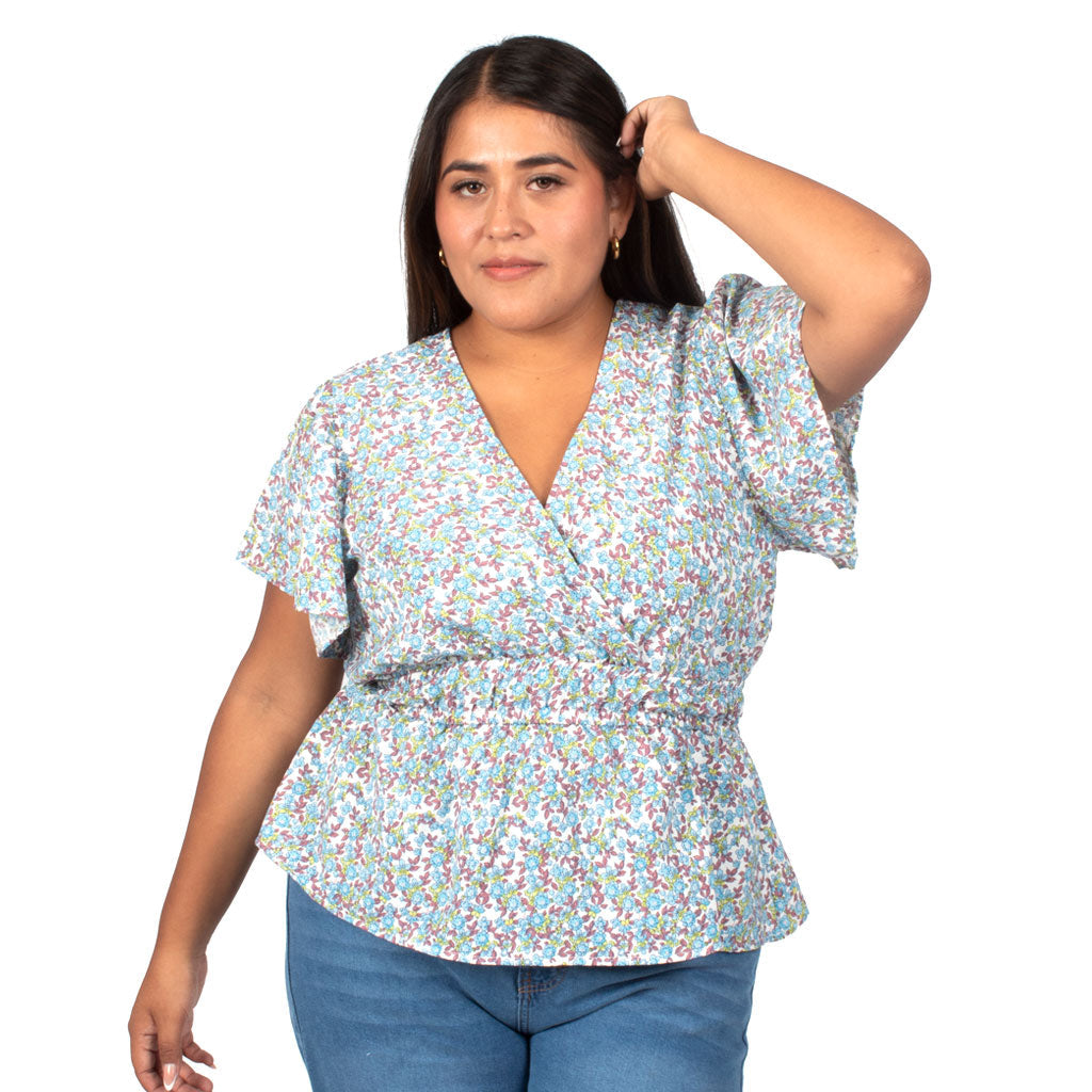 Blusa Magnolia Rayon Manga Corta Mujer