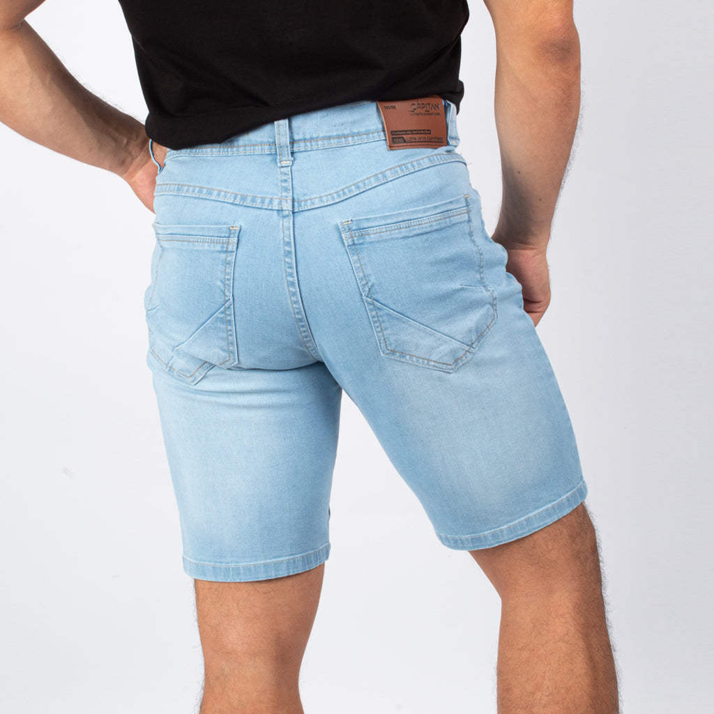 Bermuda Capitan Jeans Denim Confort Hombre