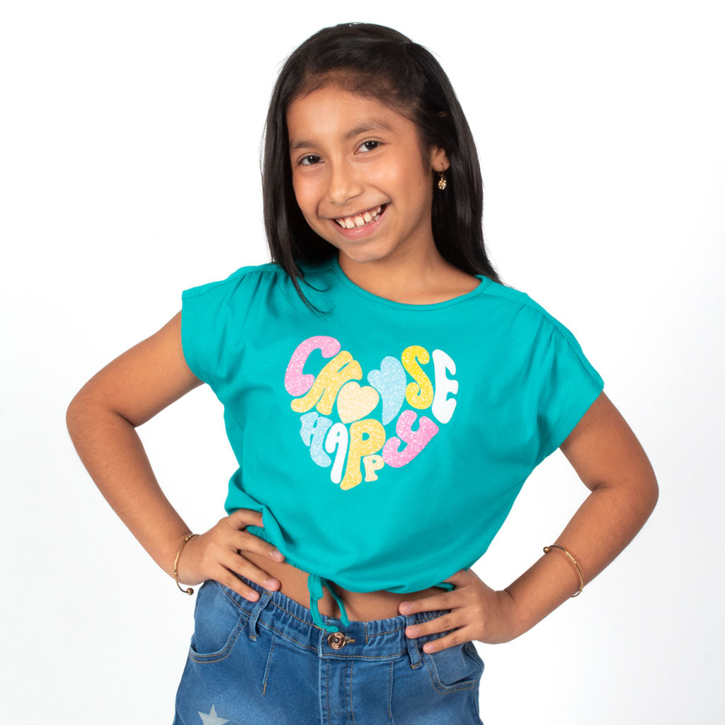 ¡NUEVO! - Polo Essie Gamuza Manga Corta Niña