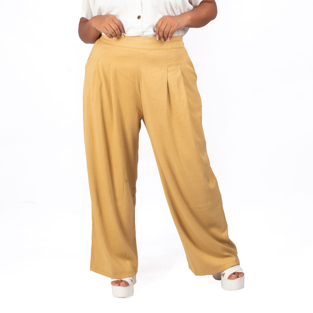 Pantalón Magnolia Challis Con Pretina Mujer