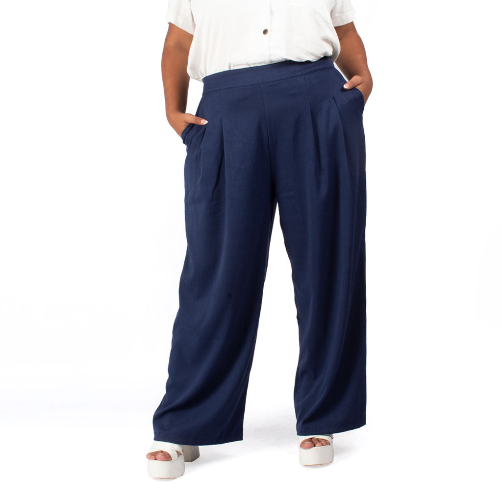 Pantalón Magnolia Challis Con Pretina Mujer
