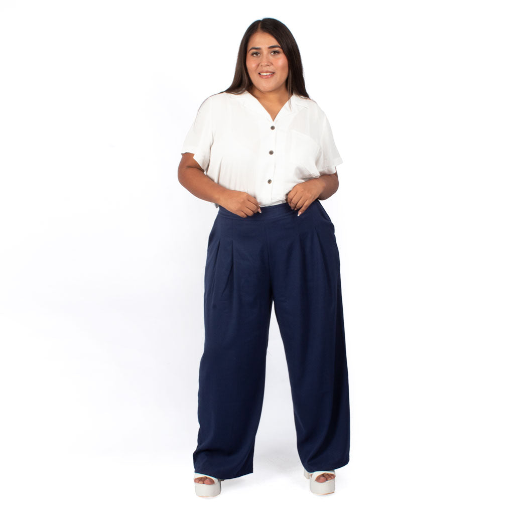 Pantalón Magnolia Challis Con Pretina Mujer