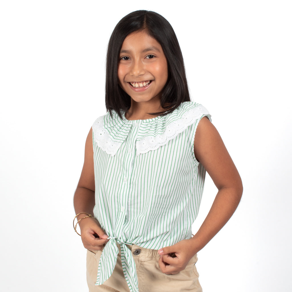 ¡NUEVO! - Blusa Essie Challis Manga Cero Niña