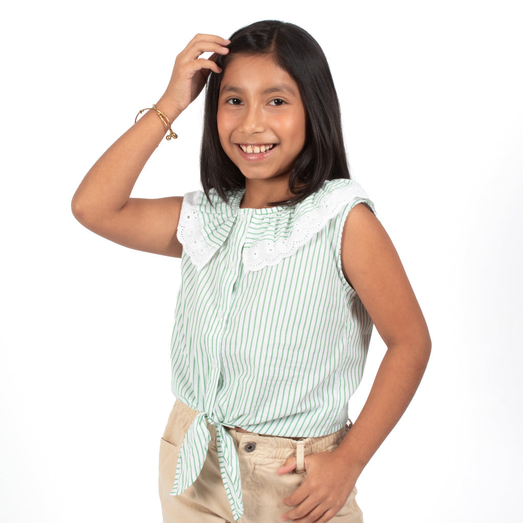 ¡NUEVO! - Blusa Essie Challis Manga Cero Niña