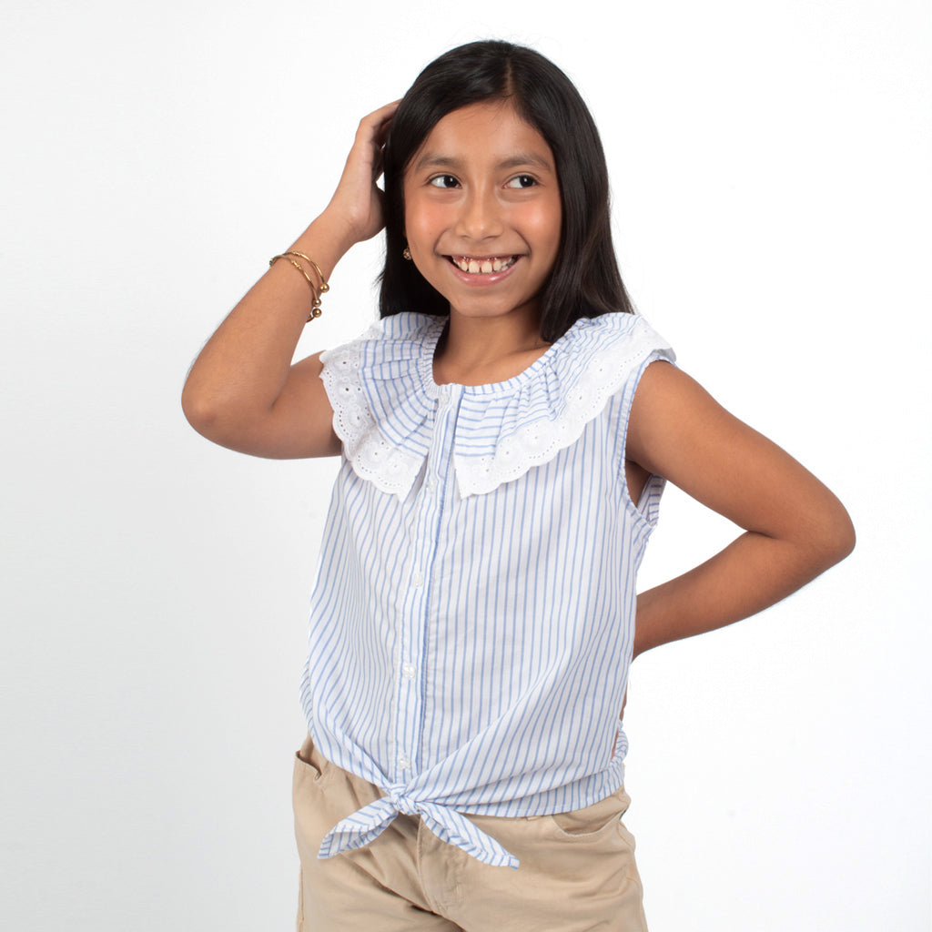 ¡NUEVO! - Blusa Essie Challis Manga Cero Niña