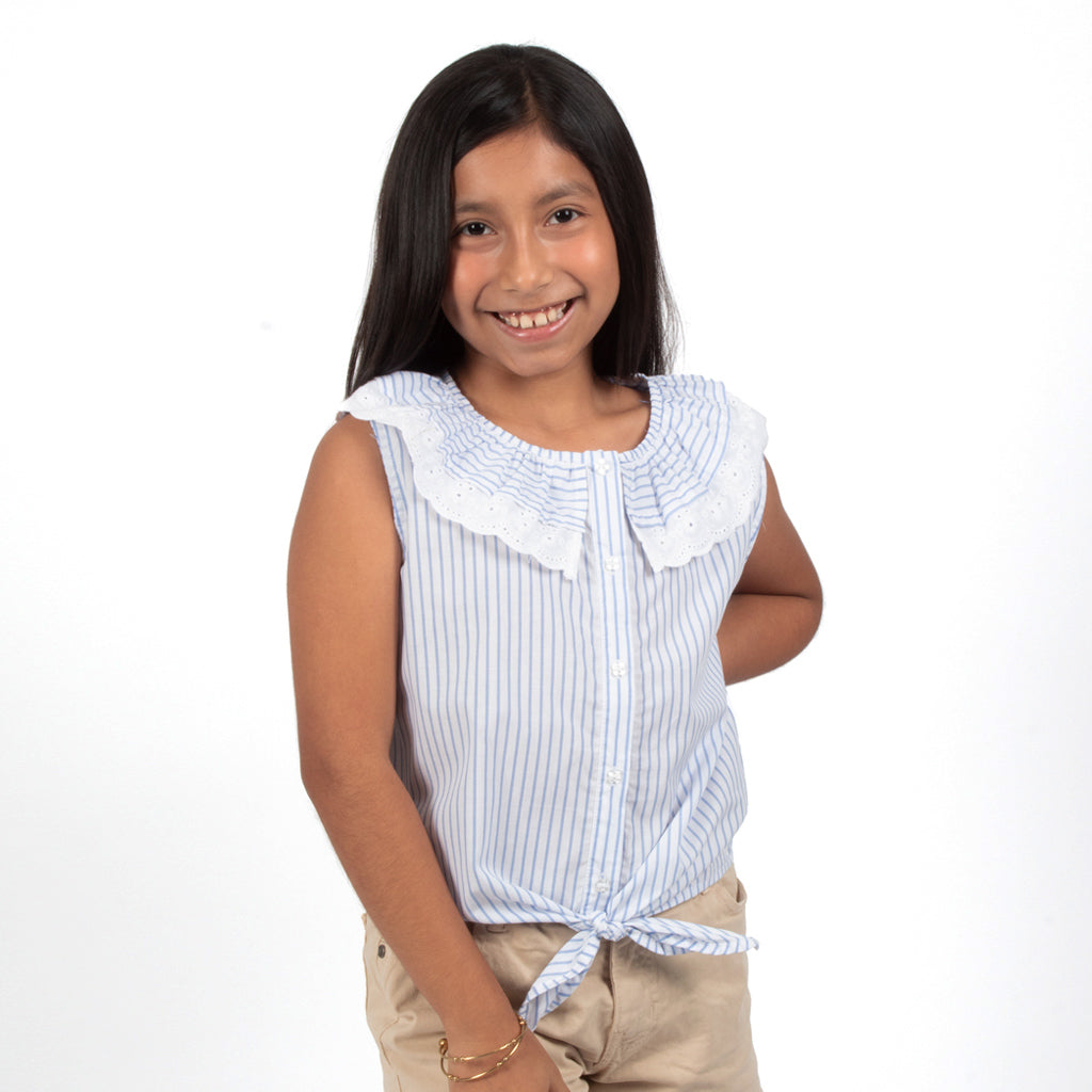 ¡NUEVO! - Blusa Essie Challis Manga Cero Niña