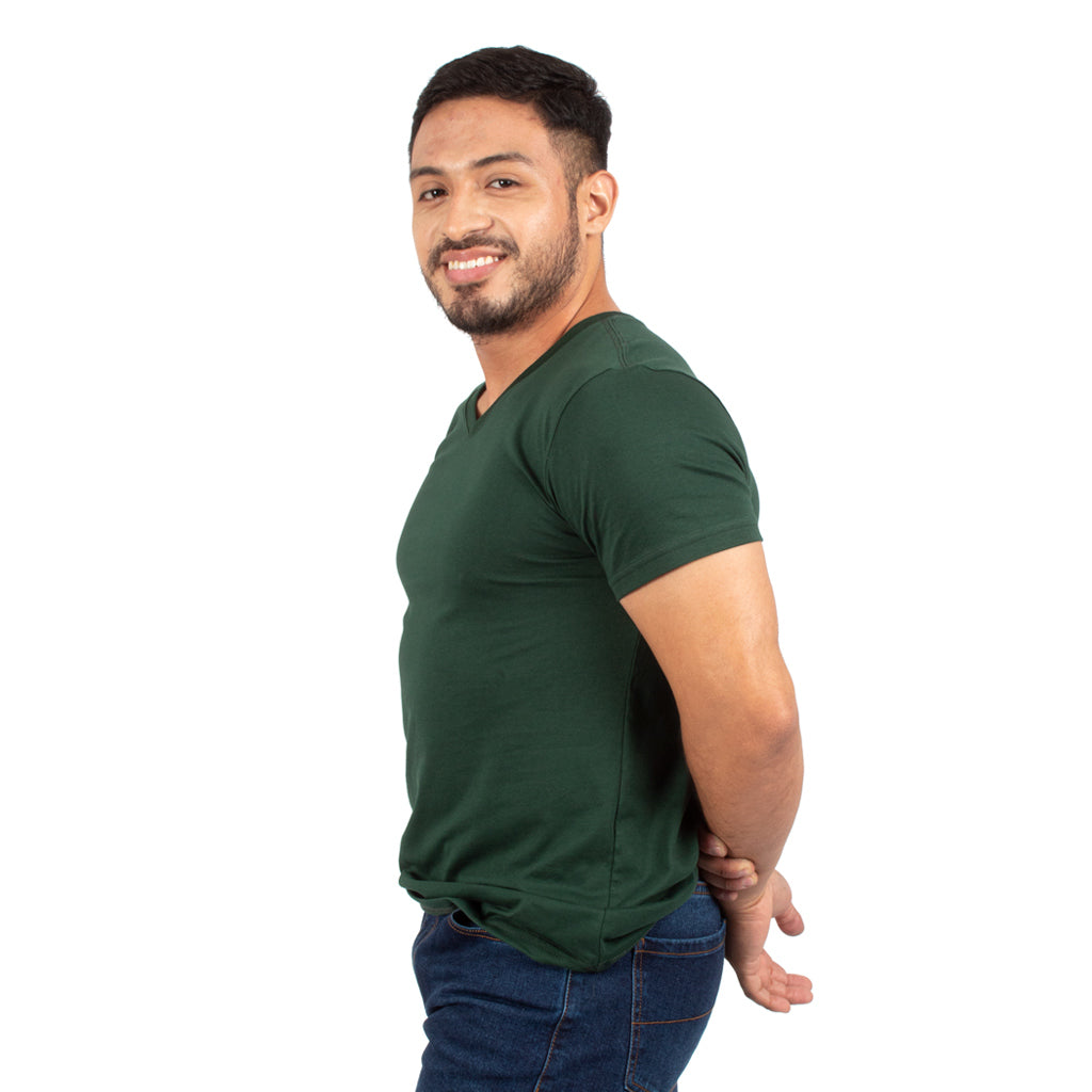 Polo Básico Hilo Negro Jersey Manga Corta Hombre