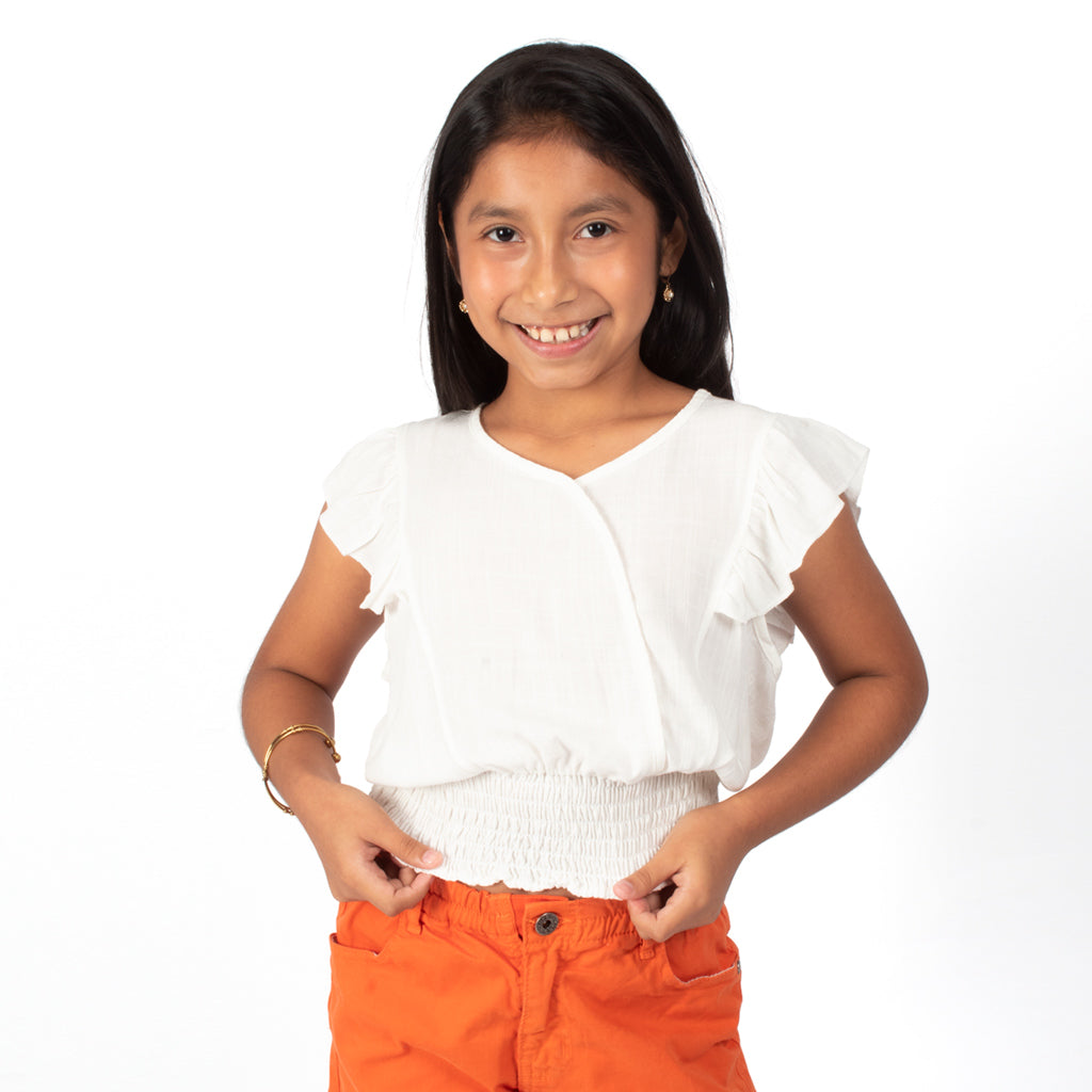 ¡NUEVO! - Blusa Essie Challis Manga Cero Niña