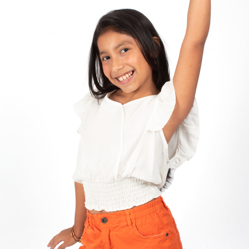 ¡NUEVO! - Blusa Essie Challis Manga Cero Niña