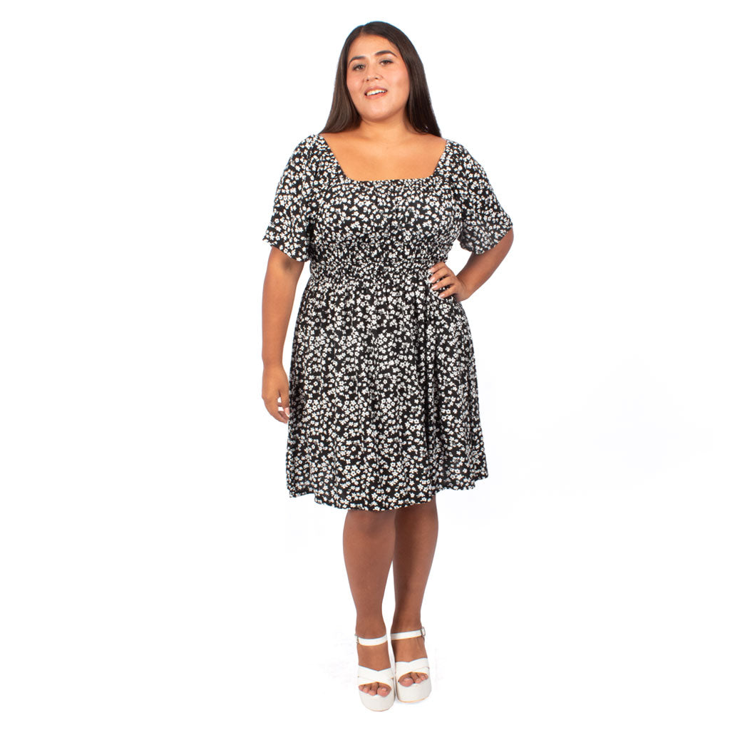 Vestido Magnolia Rayon Manga Corta Mujer