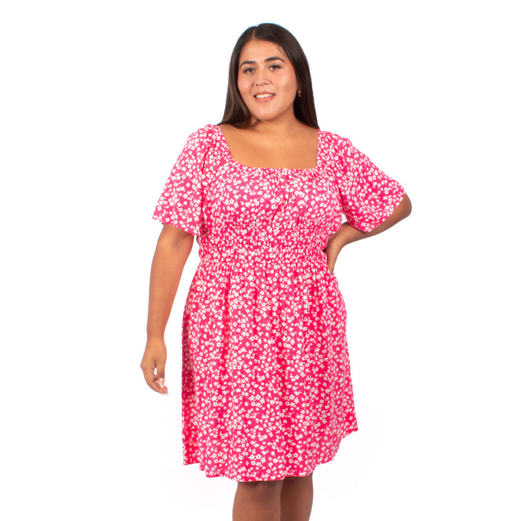 Vestido Magnolia Rayon Manga Corta Mujer