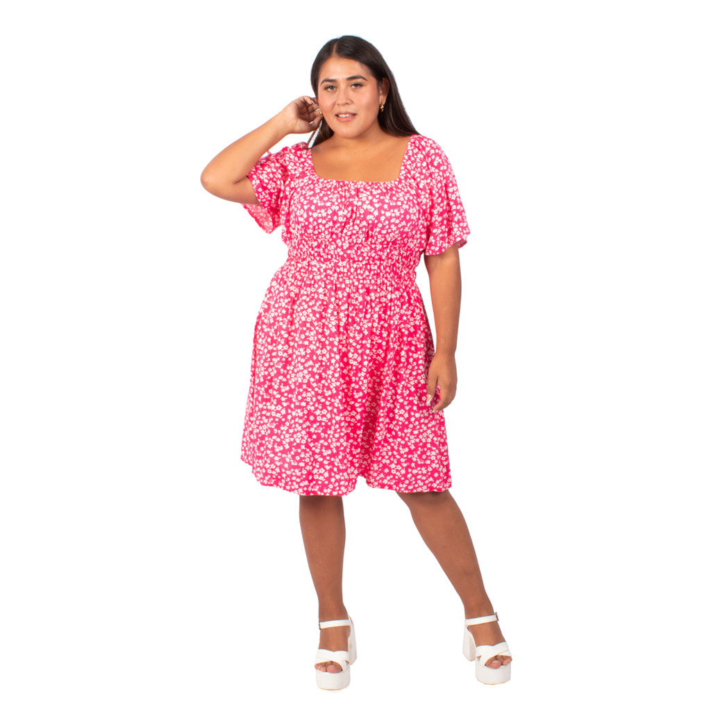 Vestido Magnolia Rayon Manga Corta Mujer