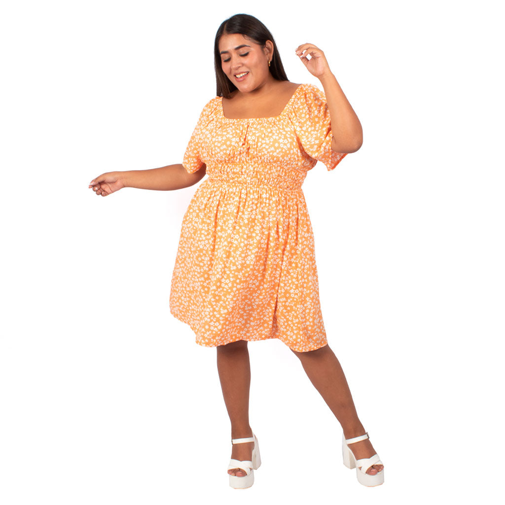 Vestido Magnolia Rayon Manga Corta Mujer