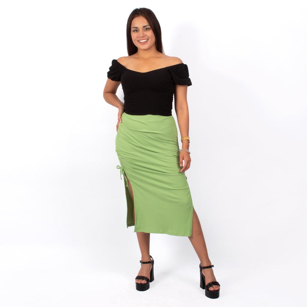 ¡NUEVO! - Falda Ethiopia Rib Con Abertura Lateral Mujer