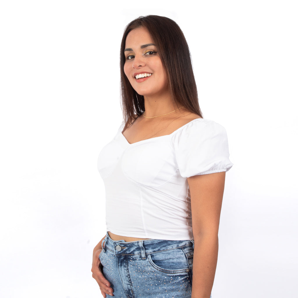 ¡NUEVO! - Blusa Ethiopia Challis Manga Corta Mujer