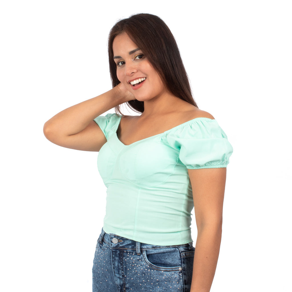¡NUEVO! - Blusa Ethiopia Challis Manga Corta Mujer