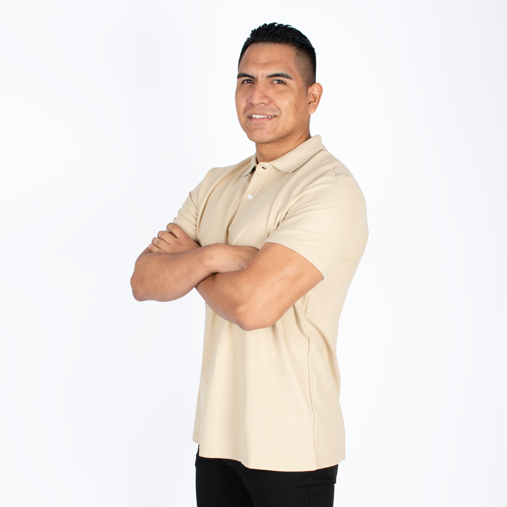 Polo Hilo Negro Piquet Hombre