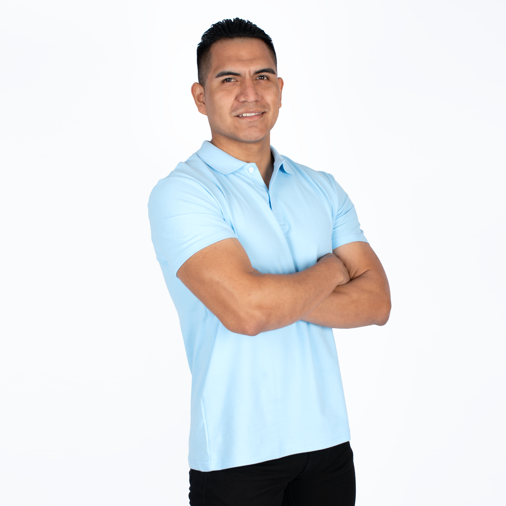 Polo Hilo Negro Piquet Hombre