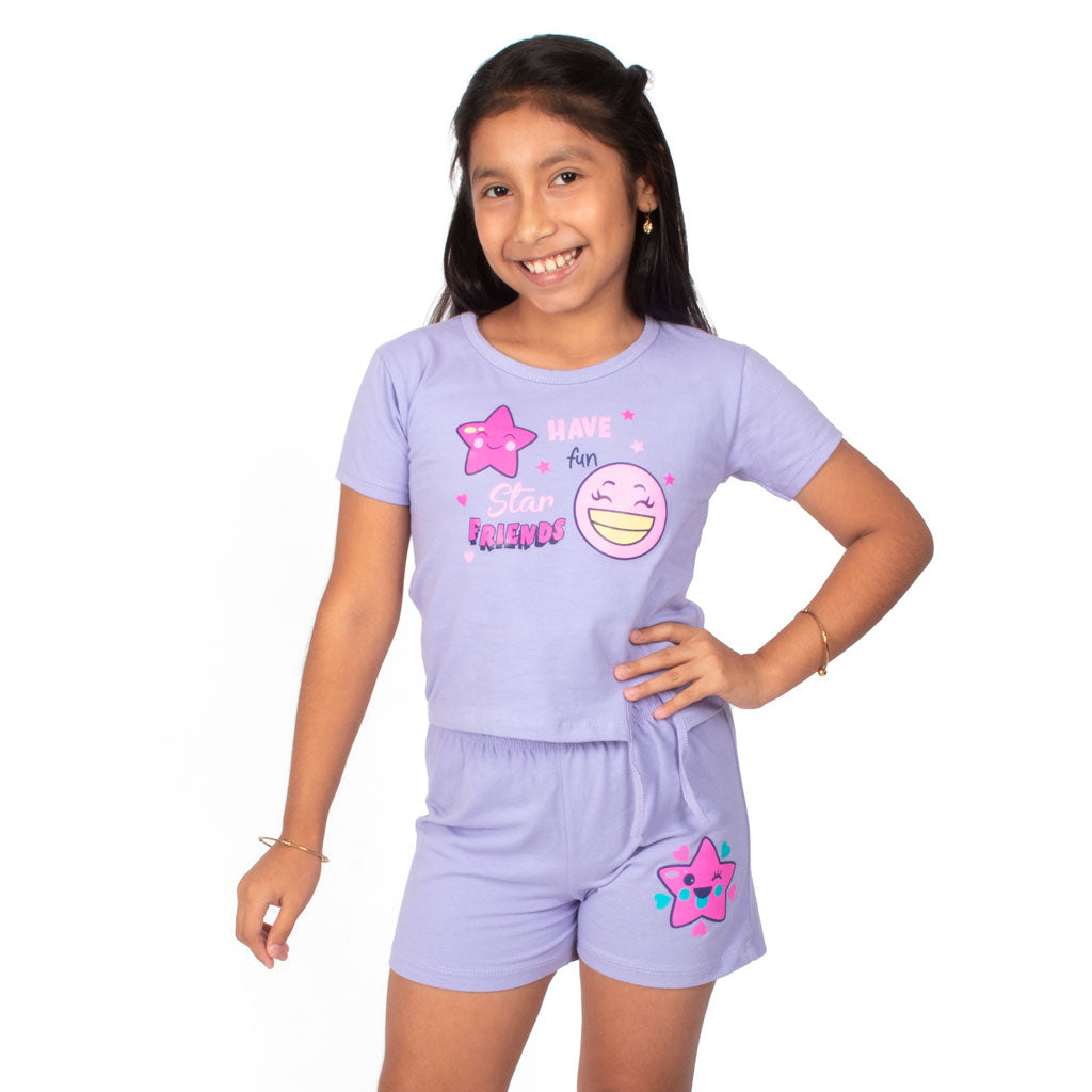 ¡NUEVO! - Conjunto 2 Piezas Jersey Manga Corta Niña