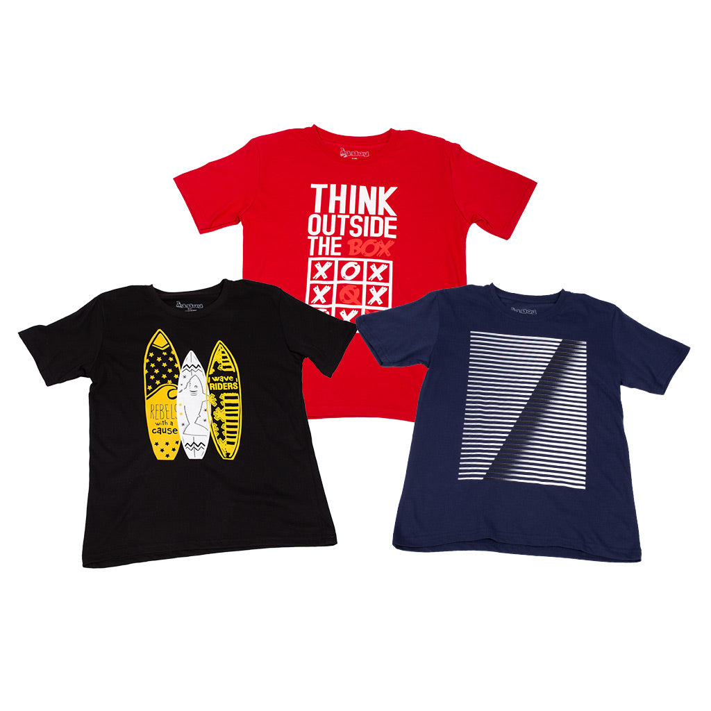 Pack Sorpresa x 3 Polos Manga Corta Niño