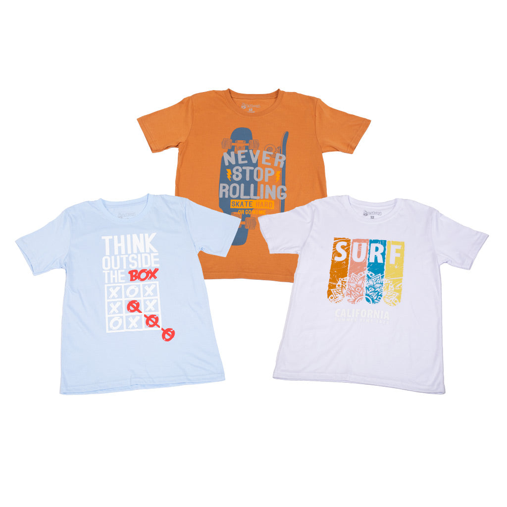 Pack Sorpresa x 3 Polos Manga Corta Niño