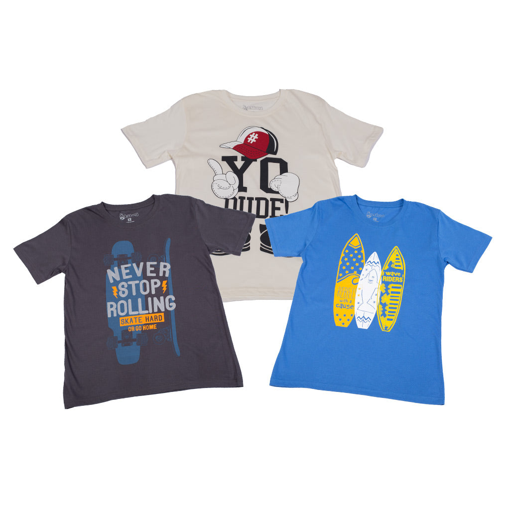 Pack Sorpresa x 3 Polos Manga Corta Niño