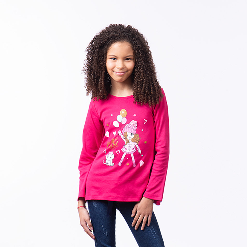 Polo Zaraith Manga Larga Niña