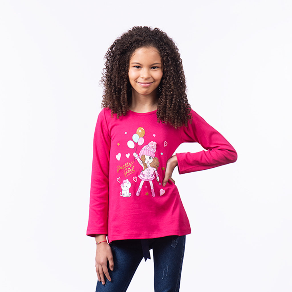 Polo Zaraith Manga Larga Niña