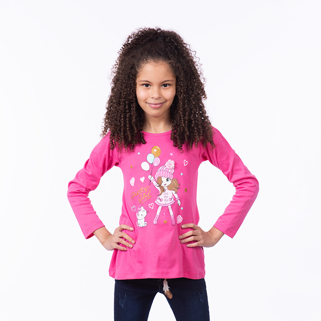 Polo Zaraith Manga Larga Niña